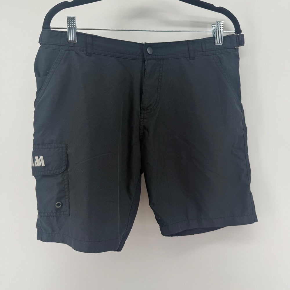 Slam Advanced Technology Sportswear Mens Black Cargo Shorts Size 44 Ripstop Seat
